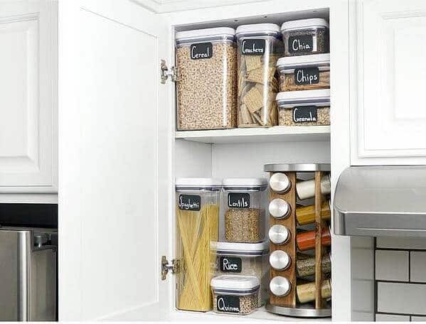 Containers in cabinets-1